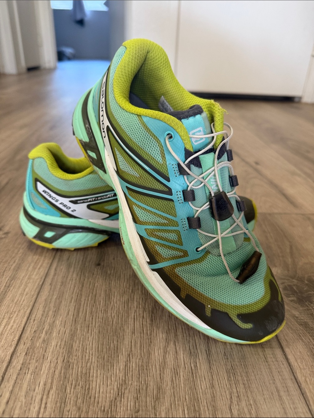 Salomon Women’s Athletic Shoes - Teal & Lime Green
